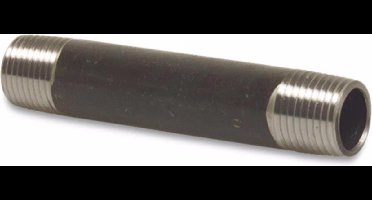 Profec Nr. 23 Pijpnippel staal zwart 2" buitendraad 100 mm