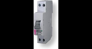 ETI Installatieautomaat C16 - 1-polig - Karakteristiek C - 16A - Voor Gebruik in de Groepenkast - Elektra Technisch - Afmetingen 89 x 75 x 18 mm - Kleur Grijs - Voor Elektrische Installaties