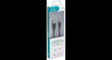 Digitus USB-kabel USB 2.0 USB-A stekker, USB-mini-B stekker 1.00 m Zwart Rond, Afgeschermd (dubbel)