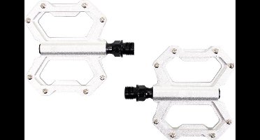 Pedaalset BMX Marwi SP-1210 aluminium met extra dunne draad - zilver (verpakt in een doosje)