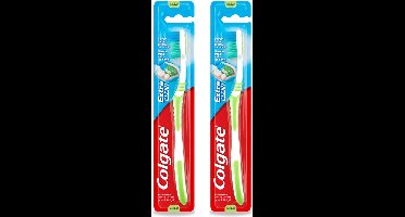 2 x Colgate - Tandenborstel - Extra Clean Medium - 1 Tandenborstel - Voordeelverpakking - 2 stuks