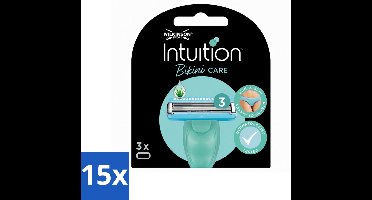 15 x Wilkinson Intuition - Navulmesjes - Bikini Care Duo - Praktisch - 3 mesjes - Voordeelverpakking - 15 stuks