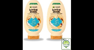 2 x Garnier - Loving Blends - Conditioner - Rijke Argan - Zeer Droog Onhandelbaar Haar - 250 ml - Grootverpakking - Conditioner Voor Droog Haar - Arganolie Voor Haar - Amandelextract Voor Haar - Verzorging Voor Onhandelbaar Haar - Haartype Droog