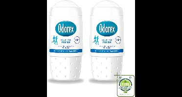 2 x Odorex - Deodorant Roller - Marine Fresh - Verkwikkende Geur - 50 ml - Grootverpakking - Deodorant Roller - Marine Fresh - 48 Uur Bescherming - 0% Alcohol - Dermatologisch Goedgekeurd