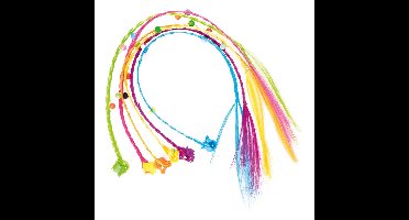 Toi-toys Gekleurde Clipvlechten Girlz! Meisjes Polyester 6 Stuks