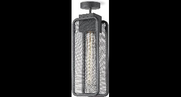 Home Sweet Home - Moderne LED Plafondlamp Weave - Zwart - 11/11/47,5cm - Vierkant - geschikt voor E27 fitting - Plafondlamp gemaakt van metaal