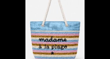 HS Madame a la Plage Strandtas - Meerdere Kleuren - Blauw