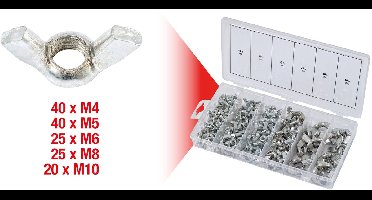 KS Tools 150-delige Vloegelmoerenset M4-M10