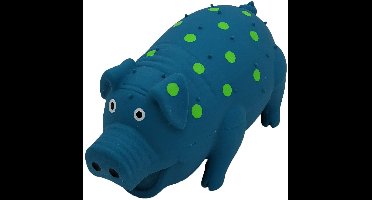 Oneay Piepend varkentje hondenspeelgoed – Duurzaam latex piepspeeltje – Blauw