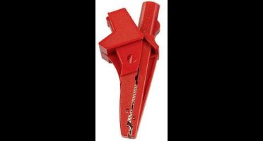 HT Instruments 5004-IECR Banaanstekker Bananenbus, Bus 4 mm, Steekaansluiting 4 mm, Krokodilklem CAT III 1000 V Rood 1