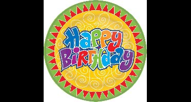 Haza Original Feestborden Happy Birthday 23cm 8 Stuks