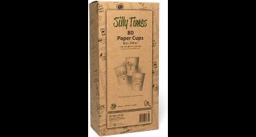 CONPAX Silly Times Fairtrade Koffiebekers In Displaydoos, Karton, 240 ml, Bruin (doos 6 x 80 stuks)