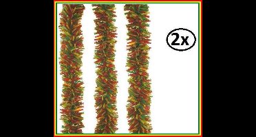 2x P.V.C. slinger brandvertragend rood/geel/groen 10m