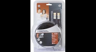 HQ - F-Connector Kabel - zwart - 10 meter