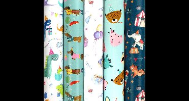 Kids FSC Cadeaupapier – 5 rollen – 70 cm × 2 m – Gladde coating: 70/80