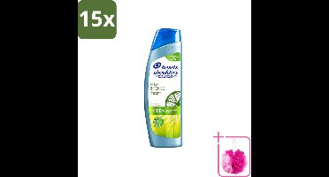 15 x Head & Shoulders - Anti-Roos Shampoo - Pure Intense - Oil Control - 250 ml - Bulkverpakking - Roosvrij haar - Douchemop - Oliecontrole