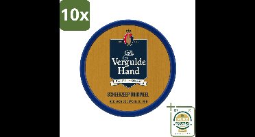10 x De Vergulde Hand - Orgineel - Scheerzeeptablet - 75 gr - Wasstrips - Scheerzeeptablet - Scheerzeep - Scheren - Schuim - Baardharen