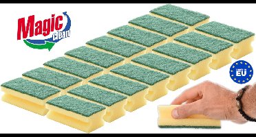 Schuursponsjes XL 16 stuks 12,5cm - Extra Groot - Sponsjes Afwas Pannen Dubbelzijdig