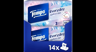Tempo tissues - Everyday - Voordeelbox - 14 x 70 stuks = 980 zakdoekjes