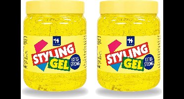2 x Hegron - Styling Haargel - Extra Strong - Voor Sterke Fixatie - 500 ml - Voordeelverpakking - 2 stuks