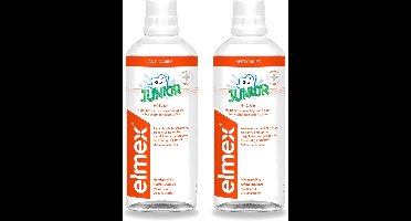 2 x Elmex - Tandspoeling - Junior - Anti Cariës - 400 ml - Voordeelverpakking - 2 stuks