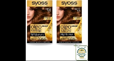 2 x SYOSS - Oleo Intense 6-76 - Haarverf - Permanente Haarkleuring - Warm Koperblond - Langdurige Kleur - Haarverf - Permanente Haarkleuring - Warm Koperblond - Olie-geactiveerde Kleur - Grijsdekking