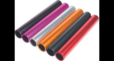 Aluminium estafettestokjes - Set van 6 kleuren - UNI