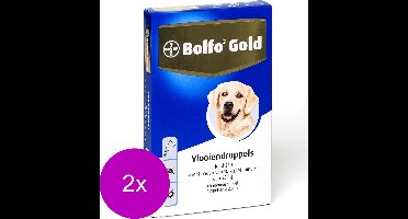 Bolfo Gold Hond 250 - Anti vlooienmiddel - 2 x 4 stuks 10 - 25 Kg