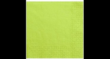 """Servetten, drie laags, groen apple, 33x33cm (1 zakje met 20 stuks)"""