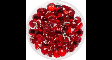 Eulenspiegel - Schmink - Face Jewels - Glitter Steentjes - Carnaval - kleur Rubin