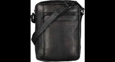 Schoudertas - Heren tas - LB253 - Leer - Zwart