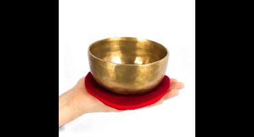 Klankschaalkussen Plat Rond Donkerrood