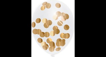 Jep-Party Goud 30cm 5 Stuks Confetti Ballonnen 442365