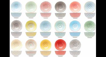 Cosy&Trendy Happy Mix Kommetjes - Verschillende Designs 6x2 - 12 Stuks