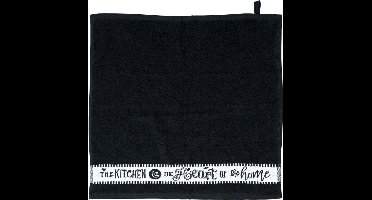 Dutch Rose keukendoek zwart