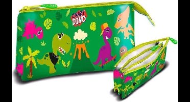 Kids Licensing Etui Crazy Dino 22 X 13 Cm Polyester/pvc Groen