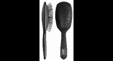 WetBrush Epic Deluxe Detangler – Professionele Ontwarrende Haarborstel – Voor Nat En Droog Haar – IntelliFlex® Borstelharen – Vermindert Haarbreuk & Pijnloos Ontwarren – Voor Dik, Lang & Krullend Haar – Zwart – Luxe Salonkwaliteit Design