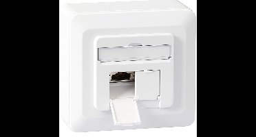 EFB Elektronik ET-25133AV5-R Netwerkdoos Opbouw (op muur), Inbouw (in muur) CAT 6A 2 poorten Zuiver wit (RAL 9010)