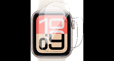 Screenprotector geschikt voor Apple Watch SE 3/2/1 44mm - 2x FlexGuard Screen Protector