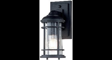 Feiss LED Wand Buitenlamp Lighthouse | 1X E27 Max 60W | IP44 | Dimbaar | Textured Black