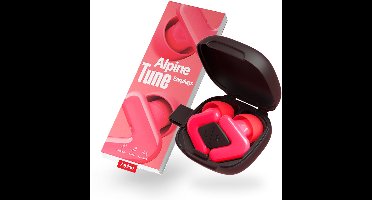 Alpine Tune Oordopjes Festival - Oordoppen Muziek met Geluidsdemping - Hifi Geluidskwaliteit - 19dB Gehoorbescherming met Helder Geluid - 4 Maten Oordoppen - Earplugs voor Concerten, Feesten, Raves & Clubs - Neon Roze