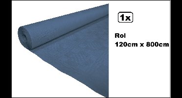 Tafelrol tafelkleed donker blauw 120cm x 800cm papier - Party diner food festival eten fun thema feest party