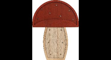Atmosphera Kids paddenstoel - 18x3x23cm - Rood/Naturel