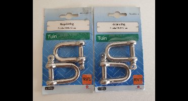 Starx Harpsluiting 4 stuks 8mm RVS - Tuin