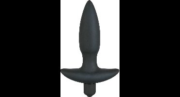 Black Velvets – Siliconen 5-Traps Vibratie Plug voor Anaal Gebruik met Verticale Stop maat S – Zwart