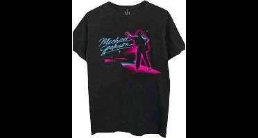 Michael Jackson - Neon Heren T-shirt - L - Zwart