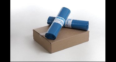 Vuilniszak/afvalzak blauw - LDPE - 120 liter - 100 stuks