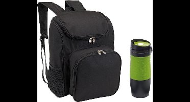 Picknicktas Backpack met thermosbeker groen