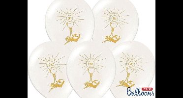 Partydeco - Partydeco ballonnen - Holy Communie (6 stuks)