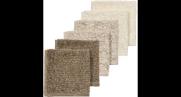 Meyco Baby Monddoekjes - 6 stuks - 30x30 cm - Natural / Soft Sand / Taupe